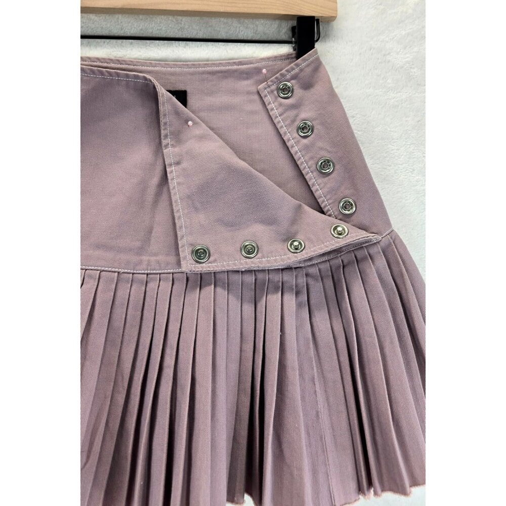 Pleated Mini Skirt Lavender Sz M by Bobby J Tennis Skirt Cotton Coquette - Picture 3 of 15